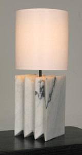 Noir Jman Lamp With Silk Shade 