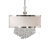 Fascination Drum Shade Pendant, 3-Light, Silver, 22"W (21908 N355)