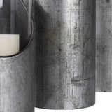 Karter Candleholders, 3/Set, Raw Iron, Clear Glass, 22"H, Uttermost (17518 A372Z)