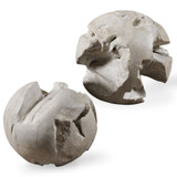 Ermanno Teak Balls, 2/Set, Pale Gray, 16"W, Uttermost (20107 9U81V)