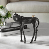 Hello Friend Horse Sculpture, Dark Brown, Antique Gold, 10"H , Uttermost (20120 9U81Z)