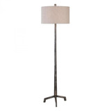 Ivor Floor Lamp, 1-Light, Cast Iron, Raw Steel, 62"H (28118 9X3T2)
