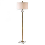 Mesita Floor Lamp, 1-Light, Brushed Brass, 68"H (28635-1 9Q4E6)