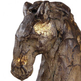Caballo Dorado Horse Sculpture, Aged Silver, Gold, 17"H, Uttermost (17585 A3D15)