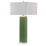 Aneeza Table Lamp, 2-Light, Tropical Green, Brushed Nickel, 32"H (26410-1 A3DZ4)