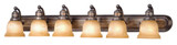 LaSalle Bath Vanity, 6-Light, Parisian Bronze, 48"W (LS-VLD106PZ 5501)
