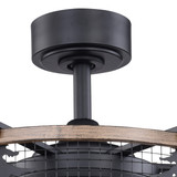 Kodiak Ceiling Fan, 3-Blade, 3-Light, LED, Oil Rubbed Bronze/Burnished Teak, Anigre Blades, 21"W (F0068 J6QM)