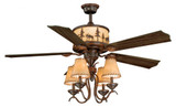 Yellowstone Ceiling Fan, 5-Blade, 4-Light, LED, Burnished Bronze, Rosewood/Dark Walnut Blades, 56"W (FN56305BBZ 86PK)