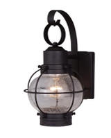 Chatham Outdoor Wall Lantern, 1-Light, Textured Black, Clear Seeded Glass Shade, 12"H (OW21861TB 7ZTA)
