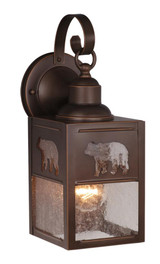 Bozeman Outdoor Wall Lantern, 1-Light, Burnished Bronze, Clear Seeded Glass Shade, 13"H (OW35053BBZ 7ZU6)