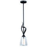 Cinta Mini Pendant, 1-Light, Oil Rubbed Bronze, Clear Seeded Glass, 5.75"W (P0236 FAXA)
