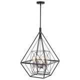 Bartlett Pendant, 4-Light, Oil Rubbed Bronze, Satin Nickel, 24"W (P0328 J6RW)