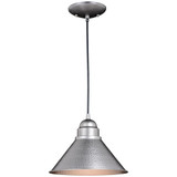Outland Outdoor Pendant, 1-Light, Brushed Pewter, 10"W (T0493 J4UX)
