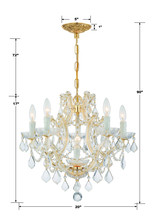 Maria Theresa Chandelier - Gold, Clear Italian 17"H