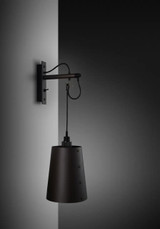 Buster + Punch Hooked Wall Sconce, Large, Graphite, Smoked Bronze 
