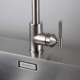 Buster + Punch Kitchen Faucet, Mixer, Linear, Steel 
