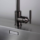 Buster + Punch Kitchen Faucet, Pull-Out Mixer, Linear, Gun Metal 