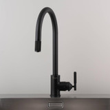Buster + Punch Kitchen Faucet, Pull-Out Mixer, Linear, Welders Black 