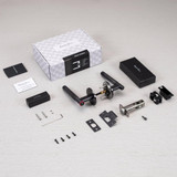 Buster + Punch Door Handle, Privacy, Linear, Brass 