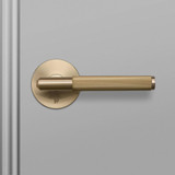 Buster + Punch Door Handle, Privacy, Linear, Brass 