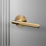 Buster + Punch Door Handle, Privacy, Linear, Brass 