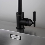 Buster + Punch Kitchen Faucet, Pull-Out With Dual Spray, Cross, Welders Black 