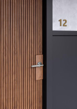 Buster + Punch Door Handle, Privacy, Linear, Welders Black 