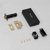 Buster + Punch Tubular Latch, Door Knob, Passage, Brass -  3-3/4" 