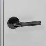 Buster + Punch Door Handle, Conventional, Privacy, Cross, Black 