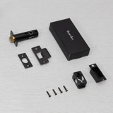 Buster + Punch Tubular Latch, Door Handle, Privacy, Smoked Bronze - 2-3/4" 