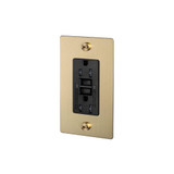  Buster + Punch 1G Metal Duplex Gfci Outlet, Without Logo, Brass 