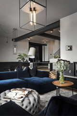 Buster + Punch Caged Ceiling Light, Large, White Marble 