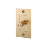  Buster + Punch 1G Incandescent Dimmer Switch, With Logo, Brass 