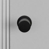 Buster + Punch Fixed Door Knob, Single-Sided, Cross, Black 