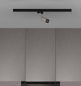Buster + Punch Exhaust Track Light, Linear, Stone, Gun Metal 