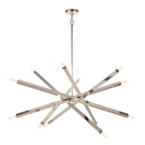 Viper Chandelier, 12-Light, Polished Nickel, 44"H (16-1289PN 50500QZ)