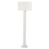 Nabu Metal Floor Lamp, 1-Light, White, Linen Shade, 65"H (14-1047WT 50500U0)