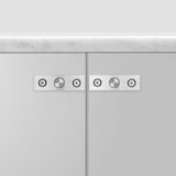 Buster + Punch Furniture Knob, Plate, Linear, Steel 