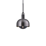 Buster + Punch Forked Pendant, Shade, Globe, Smoked, Medium, Gun Metal 