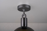 Buster + Punch Forked Ceiling, Globe, Smoked, Medium, Gun Metal 