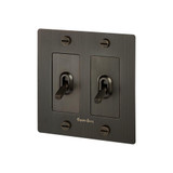 Buster + Punch 2G Toggle Switch, Logo, Smoked Bronze 