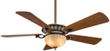 Volterra I Ceiling Fan, 5-Blade, 2-Light, LED, Belcaro Walnut, Natural Walnut Blades, 52"W (F702L-BCW HMXY)