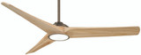 Timber Ceiling Fan, 3-Blade, 1-Light, LED, Heirloom Bronze, Maple Blades, 68"W (F747L-HBZ/MP HJZW)