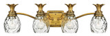 Plantation Bath Vanity Light, 4-Light, Burnished Brass, 29"W (5314BB D0CZ)