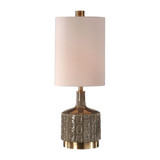 Darrin Table Lamp, 1-Light, Gray Crackle, Antique Brass, 30"H (29682-1 A393E)