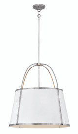 Clarke Chandelier, 4-Light, Polished Nickel, 24.5"W (4895PN 9M4X3)