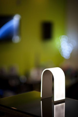 Mr. n Table Lamp, LED, Metallic Black, Soft White Light, 7.5"H (NL1-S-MBK-DSK 407U9PP)