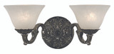 Napoleonic Wall Sconce, 2-Light, French Brass with Champagne Marble Glass, 6.5"H (7882 FB/CM YCWJ)