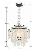Brielle Chandelier - Dark Bronze 19.5"H