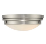 Lucerne Flush Mount, 2-Light, Satin Nickel, Glass Shade, 13.25"W (6-3350-14-SN 1JXCU)